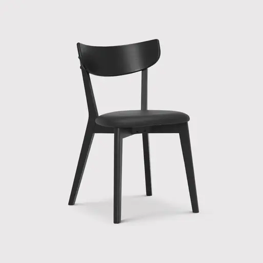 Black wood side shop chair