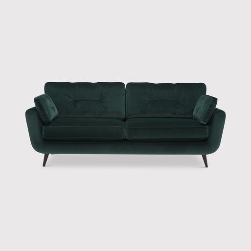 Barker and stonehouse store blue velvet sofa