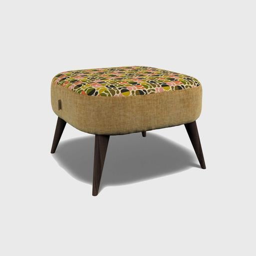 Mid century top modern round ottoman