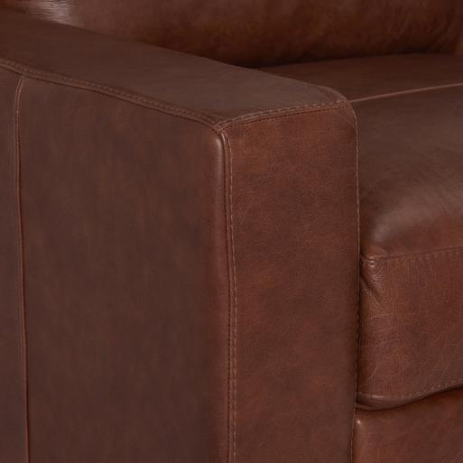 Lorenza Brown Leather Square Corner Sofa Barker Stonehouse