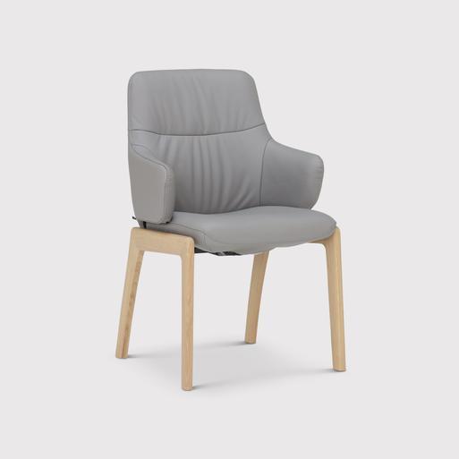 Low back store leather armchair