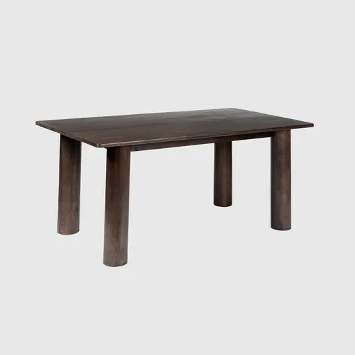 Agra Dark Wood 220cm Rectangular Dining Table Barker