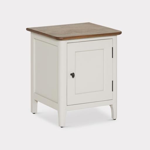 White nightstand on sale with door
