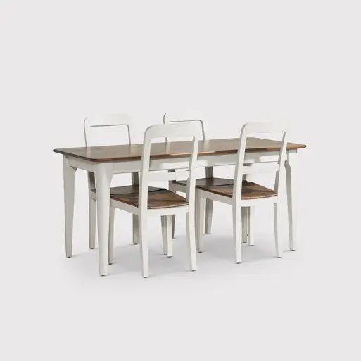 Mara Small Wood 165cm Dining Table And 4 Side Chairs Barker Stonehouse