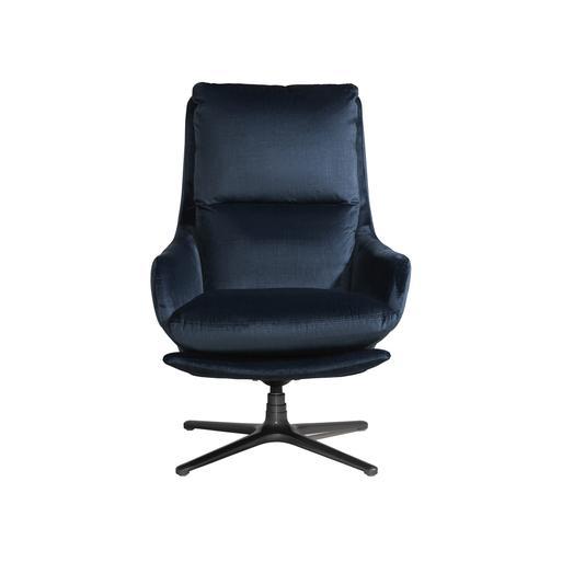 Dark blue outlet swivel chair