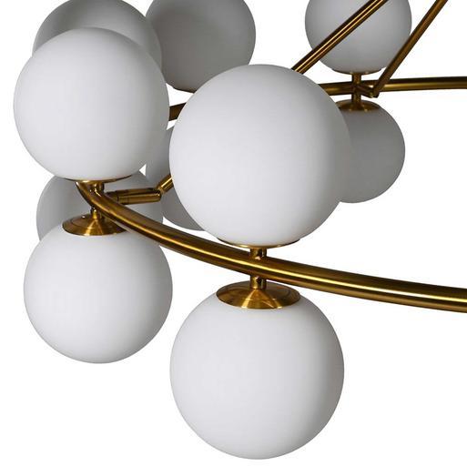 Silver top globe chandelier