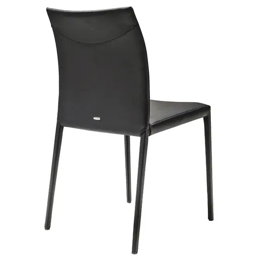 Cattelan Italia Norma Soft Leather Dining Chair 973 Nero Barker