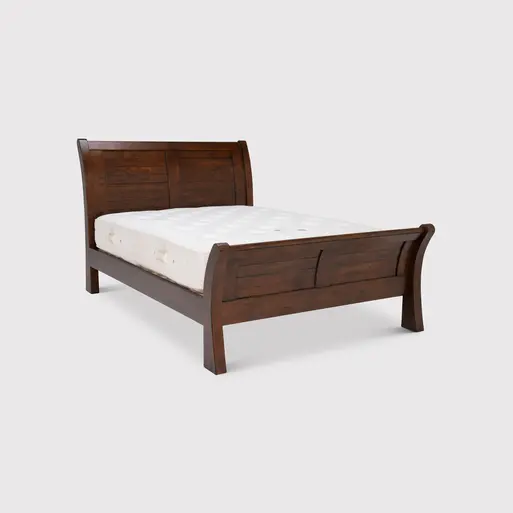 Dark brown bed frame on sale king