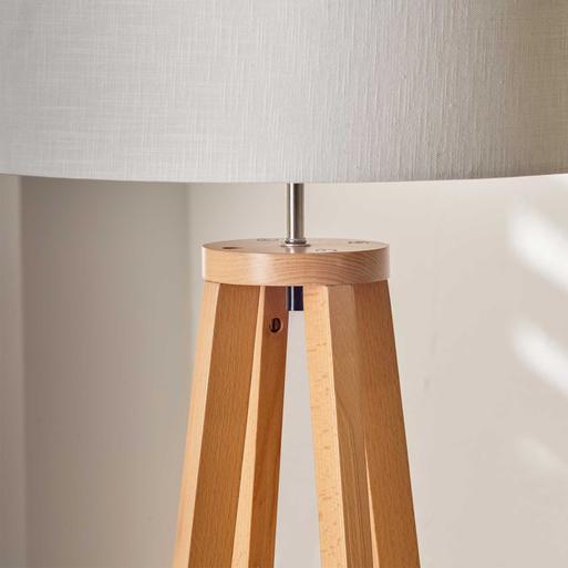 Poppy tripod natural store floor lamp
