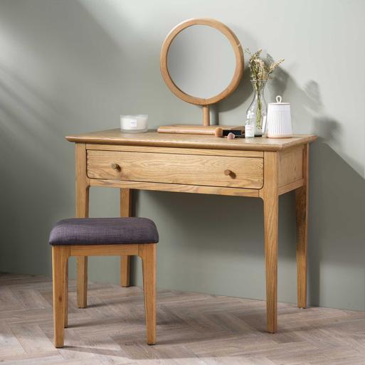 Oak dressing outlet table next