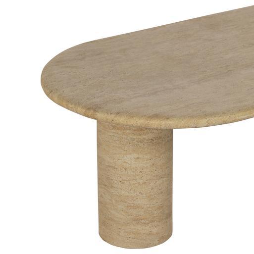 Travertine outdoor dining top table