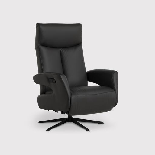 Sander Black Leather Electric Reclining Chair Barker Stonehouse