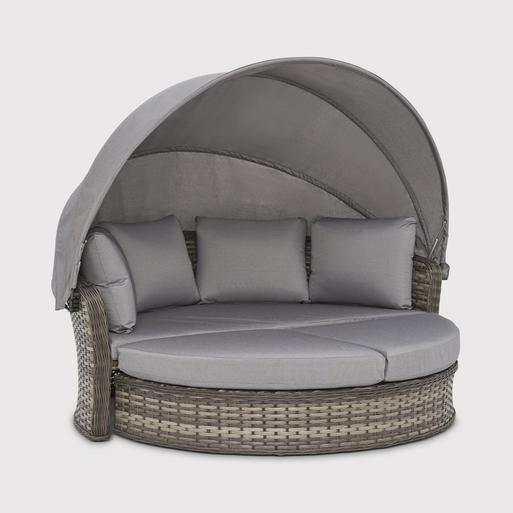 Sennen Rattan Garden Day Bed with Canopy Barker Stonehouse