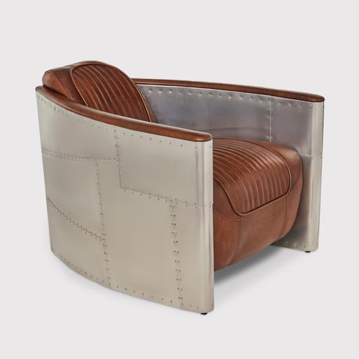 Aviation leather club shop chair