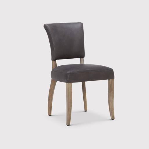 Dark wood shop leg dining chairs