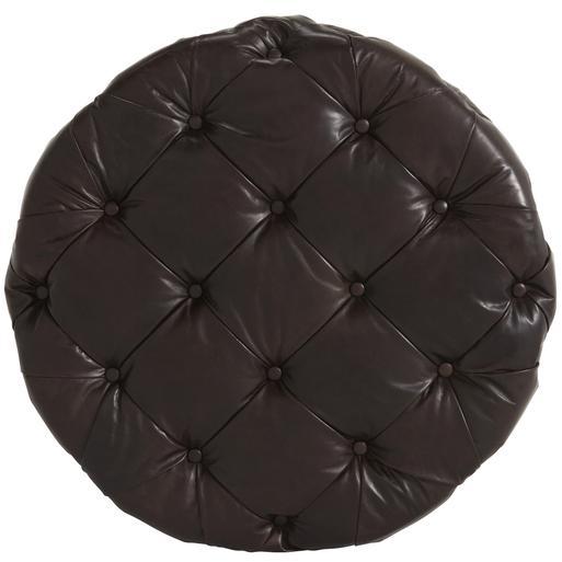 Brown circle ottoman cheap