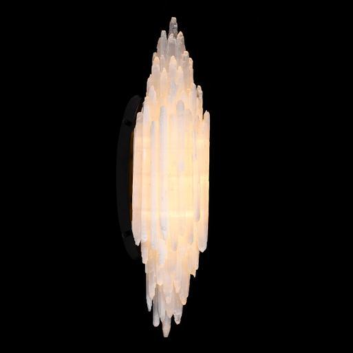 Selenite wall store sconce