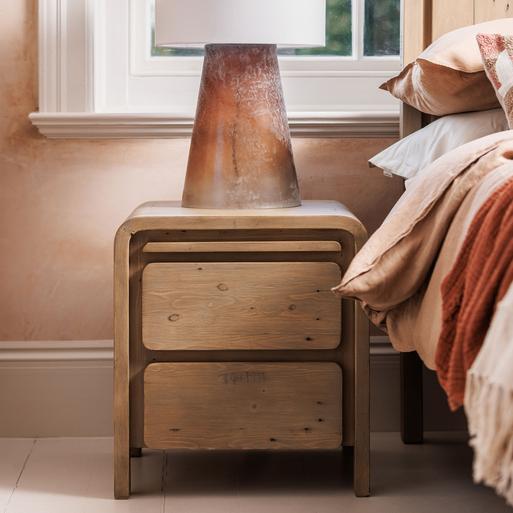 Tosca Reclaimed Wood 2 Drawer Bedside Cabinet Barker Stonehouse