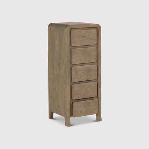 Tosca Reclaimed Wood 5 Drawer Tall Cabinet Barker Stonehouse