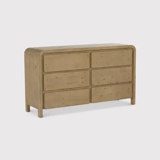 Reclaimed teak hotsell 6 drawer dresser