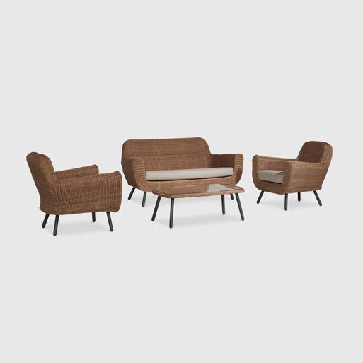 Tulum Rattan Garden Lounge Sofa and Chairs Set Barker Stonehouse