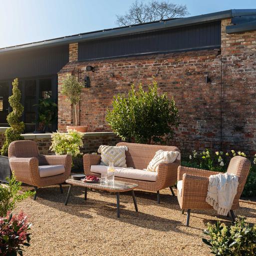 Tulum Rattan Garden Lounge Sofa and Chairs Set Barker Stonehouse