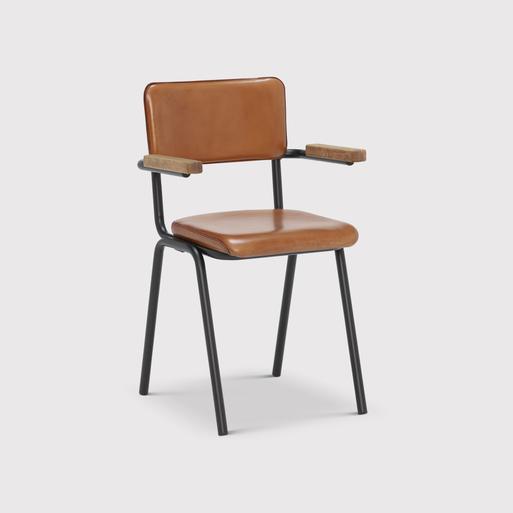 Leather dining armchair hot sale