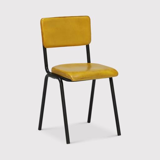 Pure Furniture Twyford Yellow Leather Dining Chair Barker