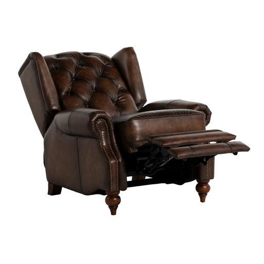 Ullswater Brown Leather Buttoned Armchair With Power Reclining