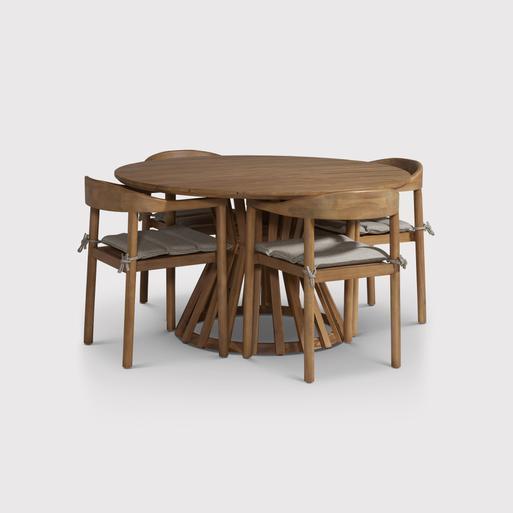 Brown round outlet kitchen table set