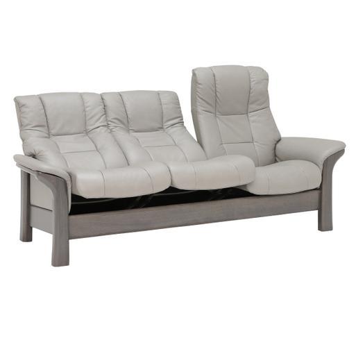 Stressless Windsor High Back 3 Seater Sofa Paloma Silver Grey 10