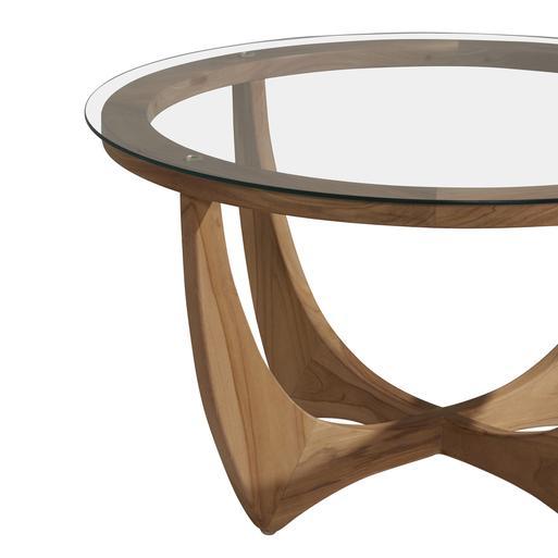 Ercol glass shop top coffee table