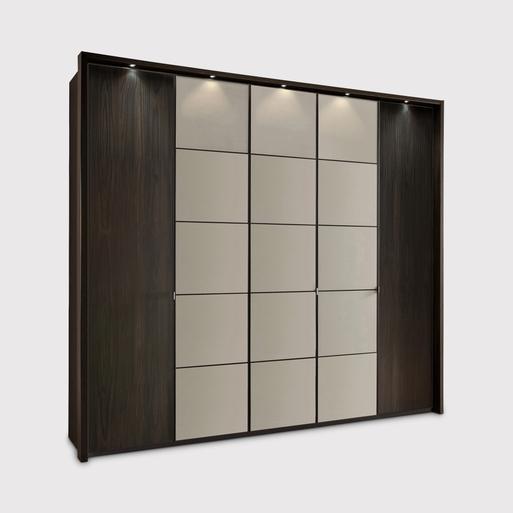 Zenith 250cm 5 Door Hinged Wardrobe Mocca Oak 687 Barker