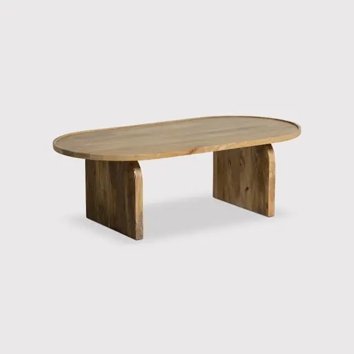 Zuberi Natural Wood Curved Coffee Table Barker Stonehouse