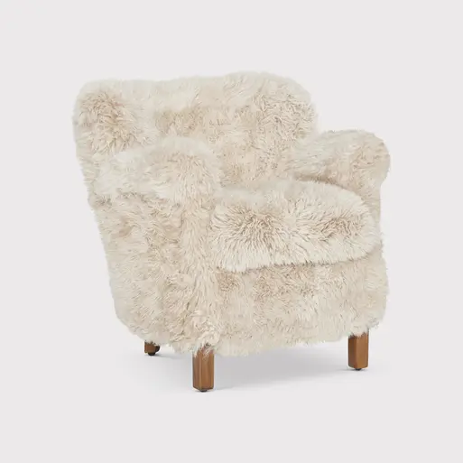 White shearling chair new arrivals