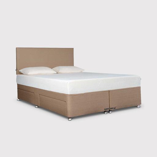Tempur Ardennes Brown Fabric Super King Divan Base With 4