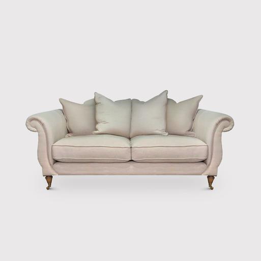 Atherton Chenille Fabric Pillow Back 3 Seater Sofa Imperia