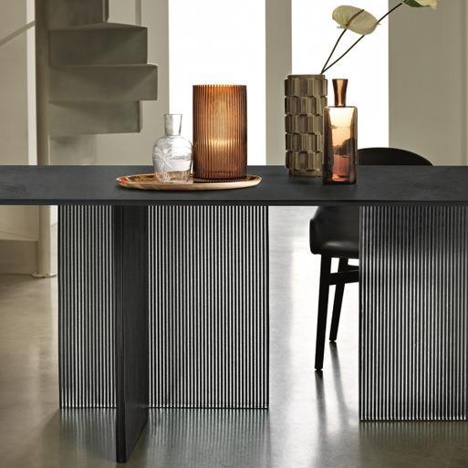 Wave concrete dining table deals