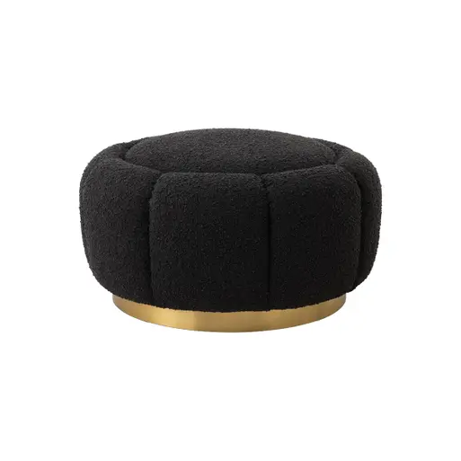 Black sales boucle ottoman