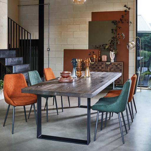 Emmett Orange Cord Fabric Dining Chair Barker Stonehouse
