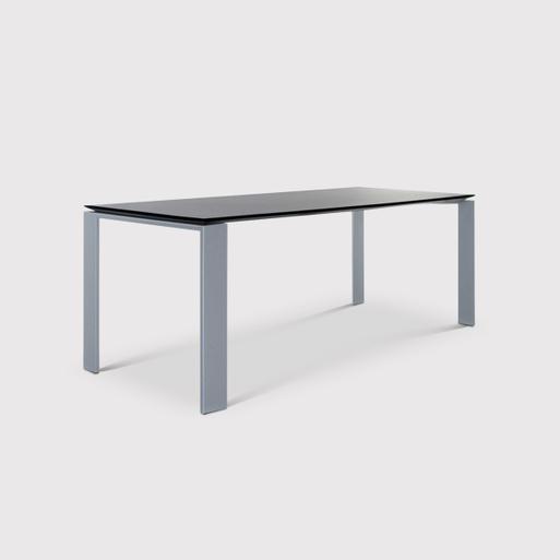 Kartell Four Black 223cm Soft Touch Dining Table , Black - Barker 