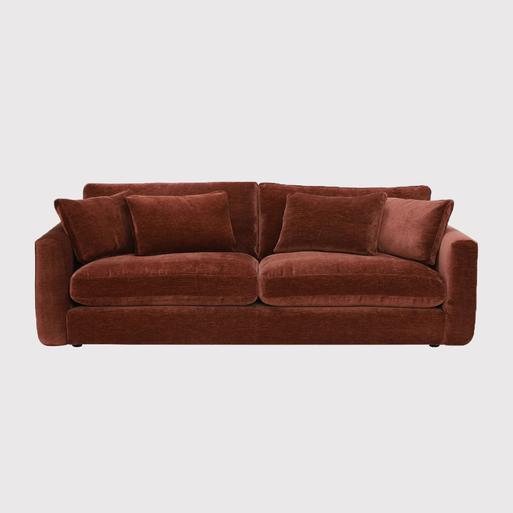 Extra long shop velvet sofa