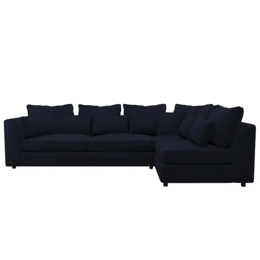 Harrington Plush Velvet Combi Left Hand Corner Sofa Plush Velvet