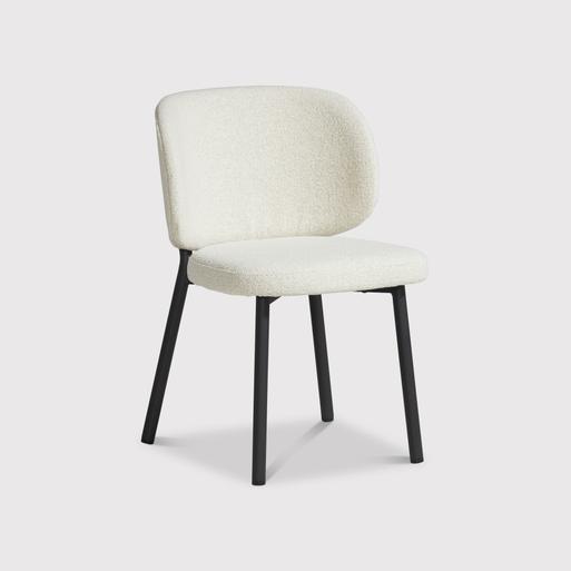 Elodie Neutral Boucle Curved Dining Chair Barker Stonehouse