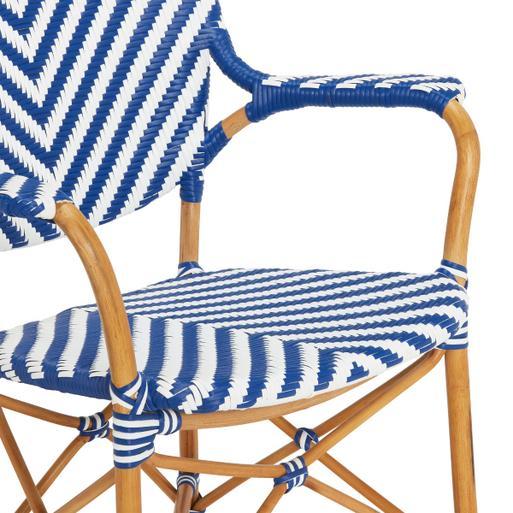 Blue and white rattan chairs hotsell