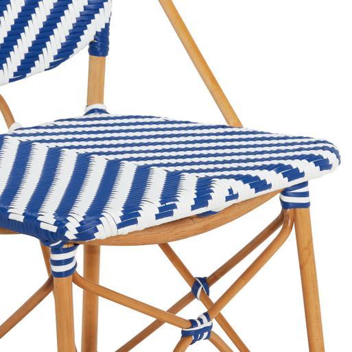 Blue and white rattan sales chairs