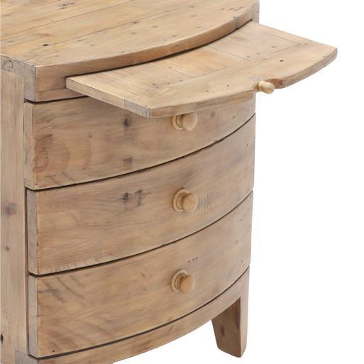 Lewes Reclaimed Wood 3 Drawer Wide Bedside Barker Stonehouse