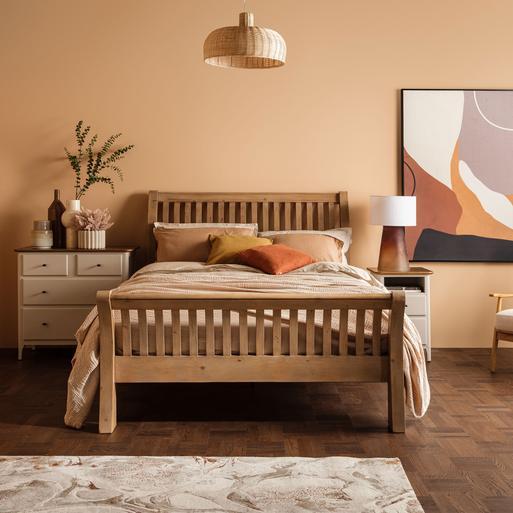 Lewes Brown Reclaimed Wood Super King Bed Frame Barker Stonehouse