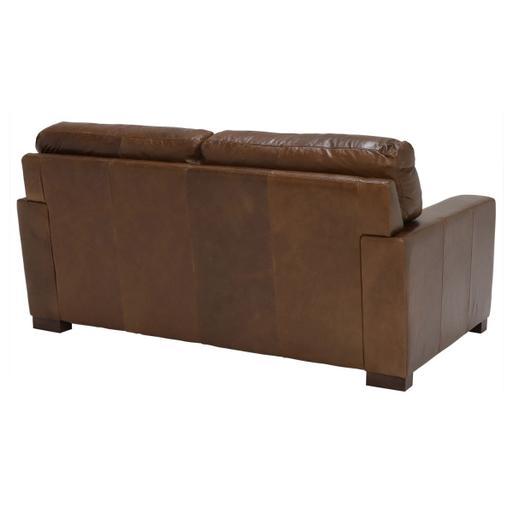 Dark brown new arrivals leather loveseat