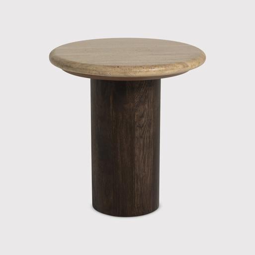 Dark mango store wood side table